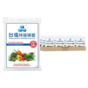 TAIYEN 台塩生技 特級碘鹽  1kg  24包