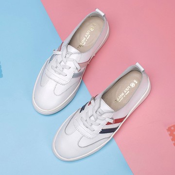 雙線撞色彈力鞋帶休閒鞋 8066L