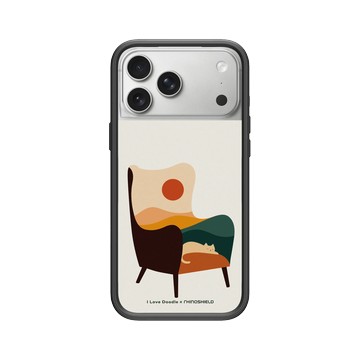 iPhone 17 Pro Max Mod NX -邊框背蓋組合 (相機按鈕) 黑 - ilovedoodle (Lim Heng Swee) - Cat Landscape - Chair 貓咪椅子