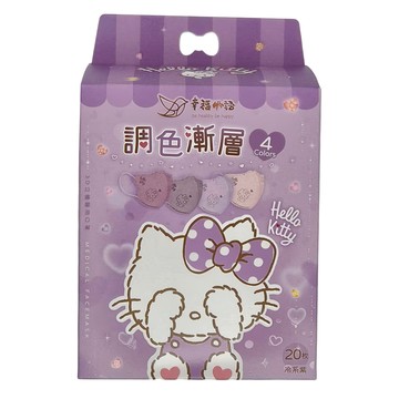 明基健康生活 幸福物語 HelloKitty成人立體口罩 13 x 11.5cm 20個  冷系紫  20片  1盒