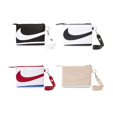NIKE ICON CORTEZ 手腕包 迷你包 鑰匙包 手機包 隨身包 零錢包 便攜 時尚 撞色 黑 白 白紅 淺橘