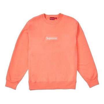 Supreme FW18 Box Logo Crewneck Fluorescent Sweater 'Pink'