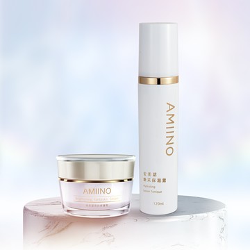 【安美諾美白修護霜1入+煥采保濕露1入】59折