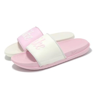 Nike 拖鞋 Wmns Offcourt Slide Mix 女鞋 粉紅 白 鸳鸯 緩震 運動拖鞋 FQ7646-104