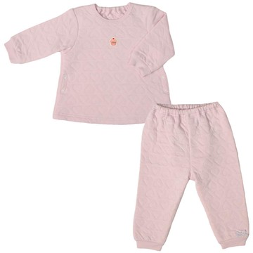 akachan honpo - 長袖鋪棉家居服-側邊按扣 杯子蛋糕-紫色