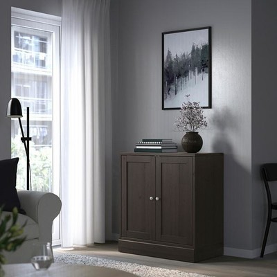 IKEA キャビネット ハーヴスタ ブラック HAVSTA ハーヴスタ