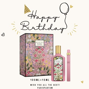 摩羯座生日快樂【Gucci】幻夢梔子花女性淡香精節慶禮盒淡香精(100ml+行動香氛10ml)