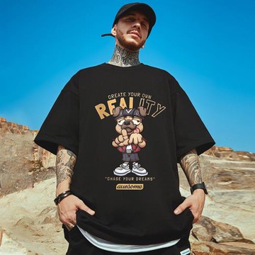 oversize美式潮牌胖子男裝大碼寬松加肥加大短袖T恤半袖夏季潮流