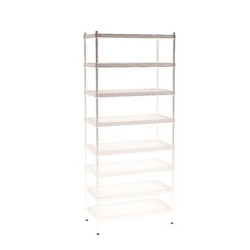 [客尊屋]粗管/沖孔/45x90x210hcm 白騎士沖孔 八層架白騎士