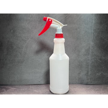 白紅750ml HDPE耐酸鹼噴瓶/28/400可調式噴頭｜家用/汽車美容/清潔補充專用 半透明噴霧瓶