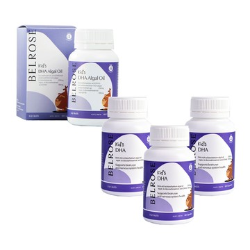 【澳洲澳倍美Belrose】兒童DHA藻油膠囊-2026年2月到期(4入組 60顆/瓶)