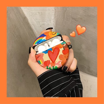 耳機殼 陽光手繪涂鴉適用于華為耳機freebudspro保護殼4代無線藍芽華為freebuds3代硅膠軟殼創意百搭華為保護套【MJ7236】