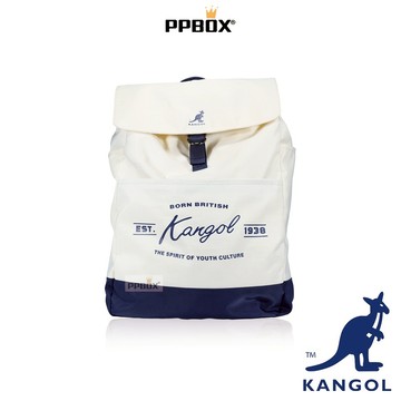 KANGOL 袋鼠 撞色掀蓋輕旅雙肩後背包 限定款 【65558742】 時尚 包包 大容量背包 日韓穿搭