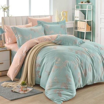 FOCA 吸濕排汗天絲天絲床包 +枕套 2個 採用3M專利吸濕排汗藥劑 飄絮  紅色 + 花卉  King Size