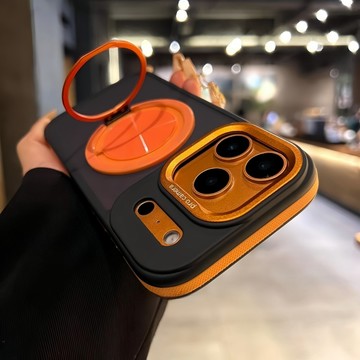360°合金支架 撞色防滑邊框 磁吸 手機殼 保護殼 適用於 iPhone 17 16 15 14 13 Pro max