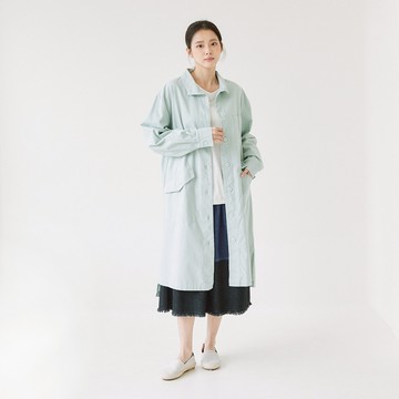 絨面開襟洋裝  藍F