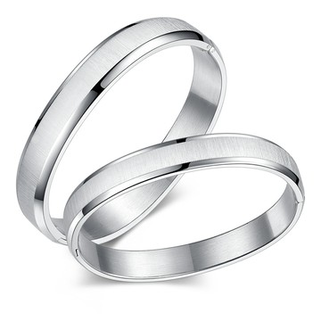 情人手環・白鋼｜簡約主義・客製刻字・週年紀念