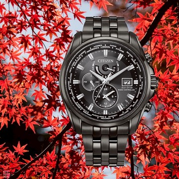 CITIZEN_星辰亞洲限定款光動能萬年曆抗磁電波錶 AT9127-80E