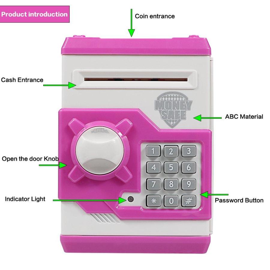 Samate Cartoon Electronic ATM Password Piggy Banks New Great Gift Toy for C