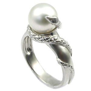 2枚で送料無料 パールリング あこや本真珠 指輪 プラチナ ピンキー