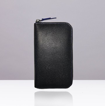 NEVER MIND-多功能護照卡夾-真牛皮-黑色