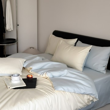 北歐100S長絨棉床包組 四件套 貢緞全棉 純棉宿舍 三件套 床包 簡約純色 床包款