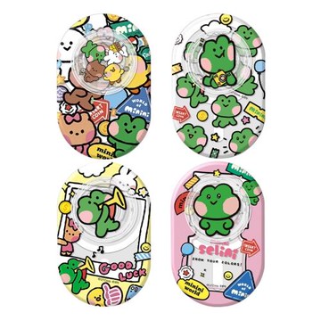 CASE聯名游園會青蛙小熊兔子MagSafe磁吸啪嗒手機氣囊伸縮支架