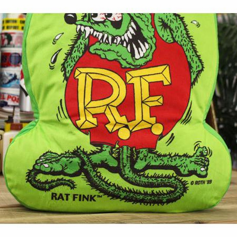 名入れ無料】 ラットフィンク RAT FINK クッション＆モップスリッパ