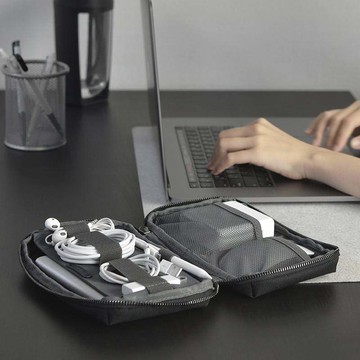 線材配件收納包 (黑色/深藍) 黑色