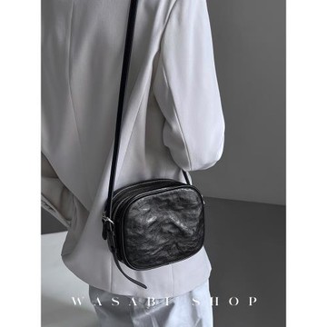 Vibe Ring/小眾極簡雙隔層相機包高級感植鞣皮通勤百搭單肩小方包