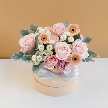 【CNFlower】粉白花宴 鮮花禮盒