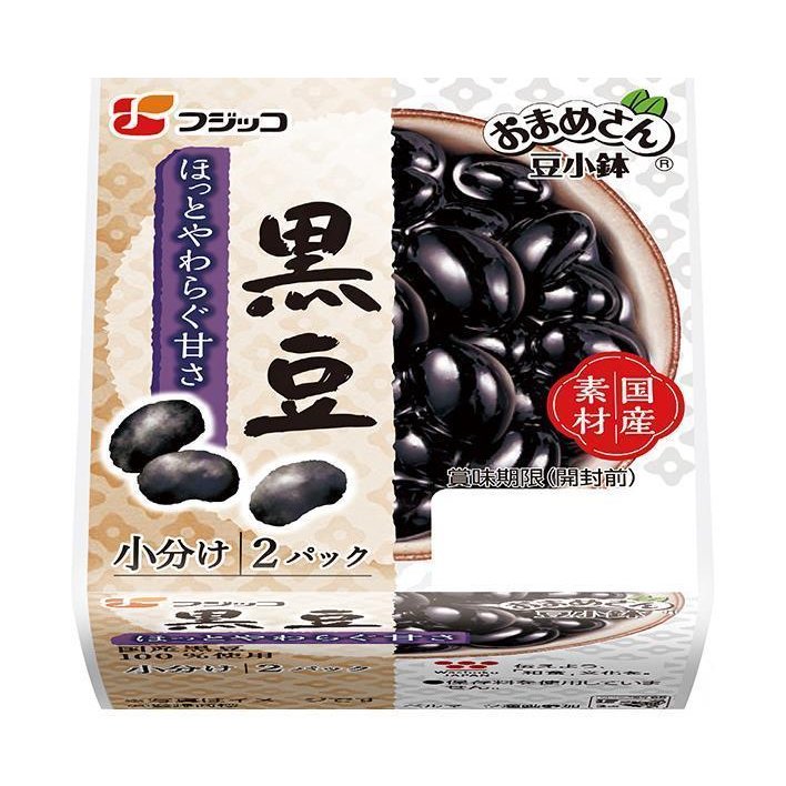 フジッコ おまめさん 豆小鉢 黒豆 62g×2パック×12個入｜ 送料無料