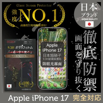 iPhone 17 日本旭硝子玻璃保護貼 (全滿版 黑邊 晶細霧面)【INGENI徹底防禦】