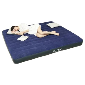 INTEX 雙人線拉空氣床  深藍色  137 x 191 x 25cm