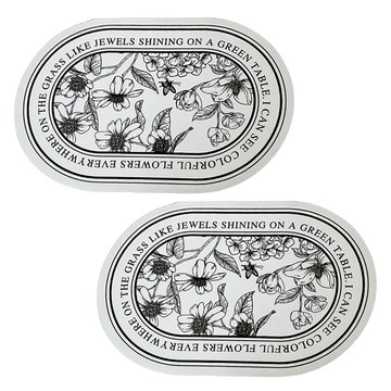 矽藻土 吸水軟地墊  白色花語  60 x 40cm