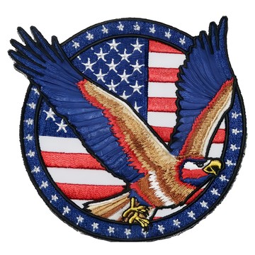 A-ONE 匯旺 美國老鷹向右地標造型刺繡 熨燙/縫紉布貼  美國老鷹  1個