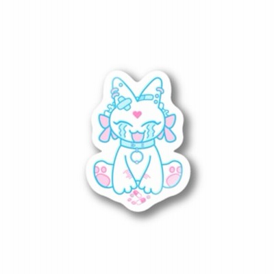 れちゃん お薬いやいやねこちゃん ステッカー