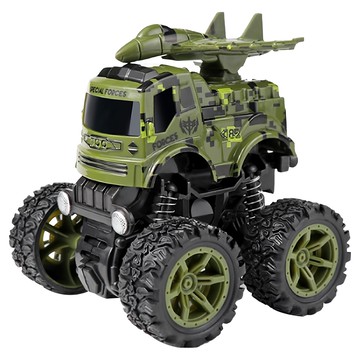 OhBabyLaugh 慣性四驅車 C.軍事車系列 C4 飛機車  彩盒包裝  適用年齡三歲以上  1個