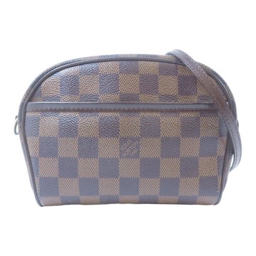 LOUIS VUITTON LV 路易威登 棕色 棋盤格 帆布 Pochette Ipanema 肩背包 金扣 N51296