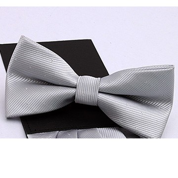 拉福，銀絲點點領結新郎結婚領結糾糾 (銀色)