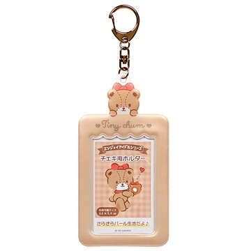 Sanrio 三麗鷗 拍立得小卡/相框鎖圈  淺咖色 插入式 凱蒂貓泰迪熊  1張