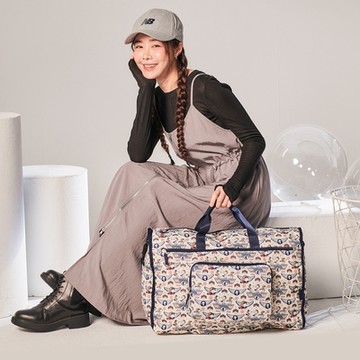 【SNOOPY】王牌飛行員折疊旅行袋-米色 BCP24O05BG
