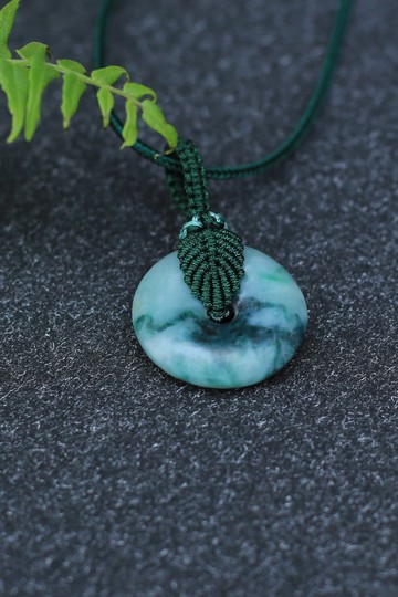 春秋原創 全手工繩編 | 翡翠平安扣 | 孤品一件