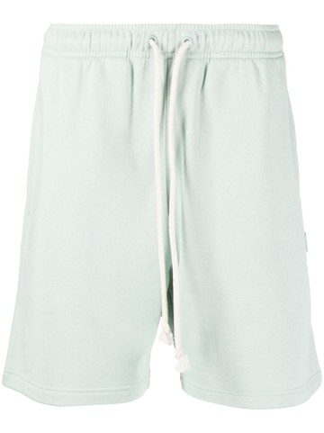 Acne Studios - drawstring-waist organic-cotton shorts - unisex - Organic Cotton - M - Green