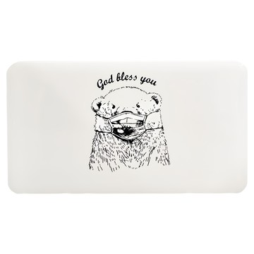 日式防塵掀蓋口罩收納盒 6件組 PP材質 尺寸19x11x1cm  小熊  1組