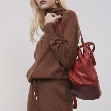 法寇靈魂！高端巴洛克C提花超有型純山羊絨連帽衫 寬松開衫o