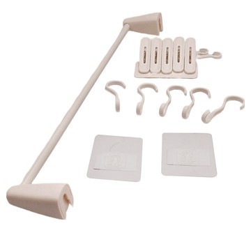 帽子壁掛架 短杆 5鉤5夾  單一顏色  1個