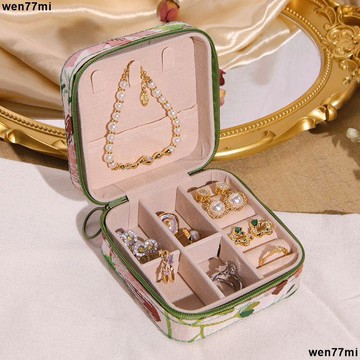 超實惠臘 首飾盒 收納盒 飾品盒新中式首飾收納盒高檔精緻項鍊耳環黃金珠寶手耳釘飾品盒子大容量