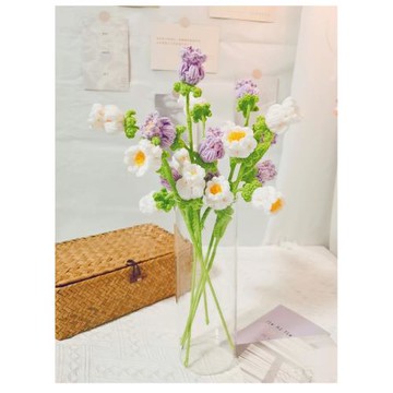 DIY手工鉤織40朵鈴蘭花風鈴花束毛線材料包