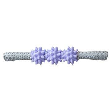 Mass 生活好物 健身刺球按摩滾輪 瑜珈狼牙棒 舒緩肌肉疲勞 瑜珈輔助  紫色  1個